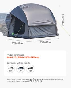 VEVOR SUV Camping Tent Outdoor SUV Tent with 2 Doors Waterproof for 5-8 Person VEVOR SUV Camping Tent Outdoor SUV Tent with 2 Doors Waterproof for 5-8 Person