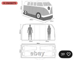 VW Campervan 4 Person Family Tent Red