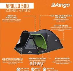 Vango Apollo 500 Family Tent 5-Person with Large Porch