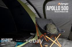 Vango Apollo 500 Family Tent for 5 People with Large Porch Living Area
