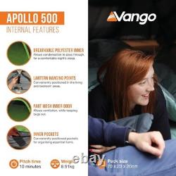 Vango Apollo 500 Family Tent for 5 People with Large Porch Living Area, Waterpro