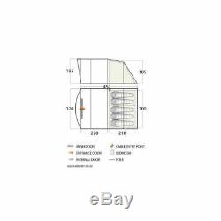 Vango Ashton 500 5 Person Family Weekend Group Camping Tunnel Tent TS05305