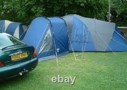 Vango Biarritz 600 tent. Porch, large lounge, and two large bedrooms