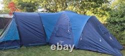 Vango Diablo 600 Tent Blue Large 6 Berth inc Sun Canopy, Wind Break foot print