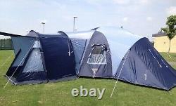 Vango Diablo 900 blue 9 berth large tent with 3 bedrooms, ground sheet