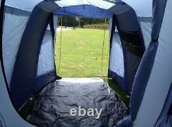 Vango Diablo 900 blue 9 berth large tent with 3 bedrooms, ground sheet