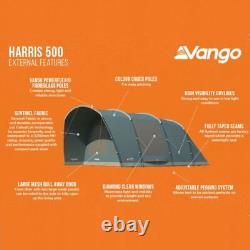 Vango Harris 500 Tent FAMILY CAMPING POLED 2024 NEW