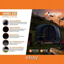 Vango Harris 500 Tent FAMILY CAMPING POLED 2024 NEW