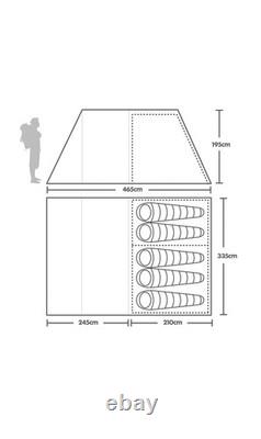 Vango Icarus 500 Deluxe Family Tent Green 5-Person RRP £249 From Blacks