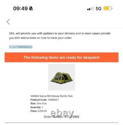 Vango Icarus 500 Deluxe Family Tent Green 5-Person RRP £249 From Blacks