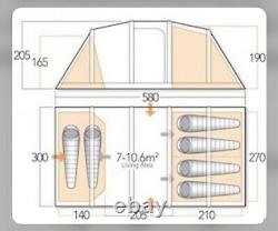 Vango Icarus Air 600 Tent Sleeps 6 VGC with NEW Airbeams / Airspeed Valves