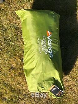 Vango Icarus Deluxe 500 Tent with Awning. Used in Very Good Condition (Green)