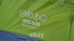 Vango Iris 600 6 Person Family Tent Waterproof, Spacious, Eco-Friendly green