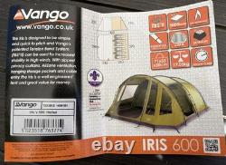 Vango Iris 600 Green 6-Berth Family Camping Tent Excellent Condition Used Once
