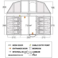 Vango Marino 850 XL AirBeam 8 Person Family Tent New large tent Best Price