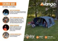 Vango Sierra 500 5 Person Poled Family Camping Tent (Deep Blue)