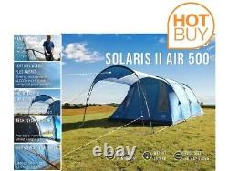 Vango Solaris II 500 AirBeam Inflatable 5 Person Family Tent, Nightfall Bedrooms