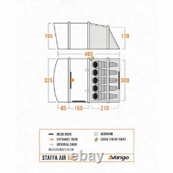 Vango Staffa Air 500 Inflatable Tent, 5 Person NEW