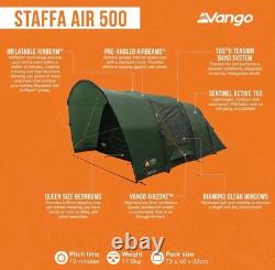 Vango Staffa Air 500 Inflatable Tent, 5 Person Outdoor Tent New