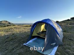 Vango Tahoe 400 Tent 4 man Family & Festival Camping Blue&Yellow