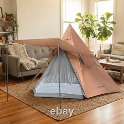 Versatile 6-Person Teepee Tent Perfect for Camping, Festivals & Beach Trips