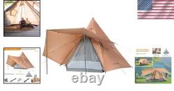 Versatile 6-Person Teepee Tent Perfect for Camping, Festivals & Beach Trips