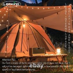Versatile 6-Person Teepee Tent Perfect for Camping, Festivals & Beach Trips