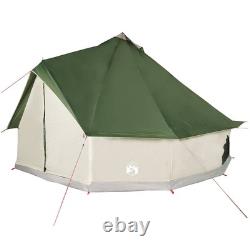 VidaXL 8-Person Family Tent Tipi Green Waterproof Camping Outdoor Shelter