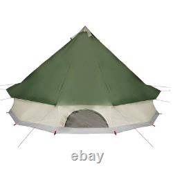 VidaXL 8-Person Family Tent Tipi Green Waterproof Camping Outdoor Shelter