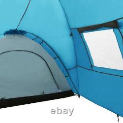 VidaXL Camping Igloo Tent 650x240x190 cm 8 Person Blue