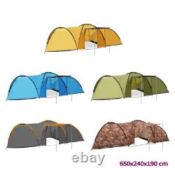 VidaXL Camping Igloo Tent 8 Person Dome Hiking Cabin Shelter Multi Colours