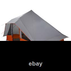 VidaXL Family Tent Tipi Grey and Orange 10-Person Waterproof