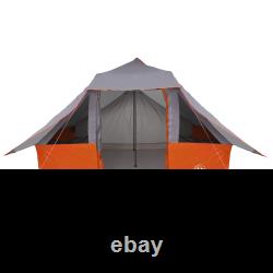 VidaXL Family Tent Tipi Grey and Orange 10-Person Waterproof