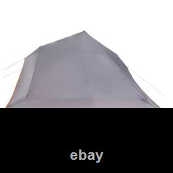 VidaXL Family Tent Tipi Grey and Orange 10-Person Waterproof