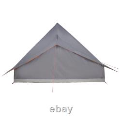 VidaXL Family Tent Tipi Grey and Orange 10-Person Waterproof