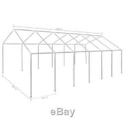 VidaXL Storage Tent PE 6x12m White Gazebo Outdoor Garden Pavilion Marquee