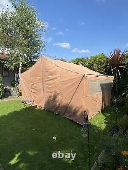 Vintage 1950s large American Vagabond canvas camping tent 6 man event hut space