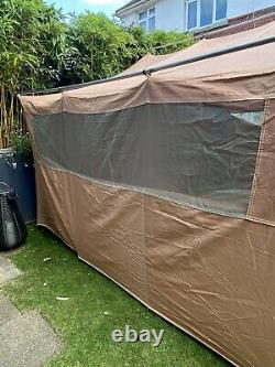 Vintage 1950s large American Vagabond canvas camping tent 6 man event hut space