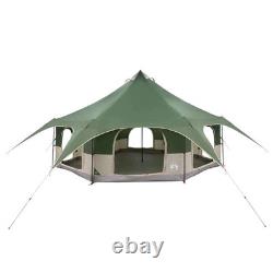 WALPLUS 10 Person Family Tent Green Waterproof PU Coated Camping Dome