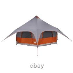 WALPLUS 10 Person Family Tent Grey Orange Waterproof Camping Shelter