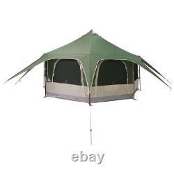 WALPLUS 5 Person Family Tent Green Waterproof PU Coated Camping Dome