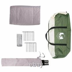 WALPLUS 5 Person Family Tent Green Waterproof PU Coated Camping Dome