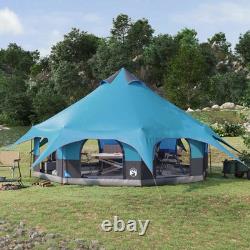 WALPLUS Blue 10 Person Family Camping Tent Waterproof PU Coated Dome
