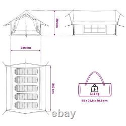 WALPLUS Cabin Tent Cream 340x246x210cm Polycotton Camping Shelter
