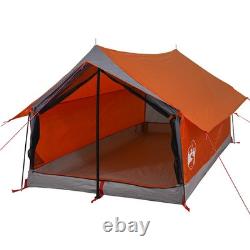 WALPLUS Camping Tent 2-Person Grey and Orange Waterproof Outdoor Shelter