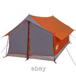 WALPLUS Camping Tent 2-Person Grey and Orange Waterproof Outdoor Shelter