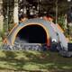Walplus Camping Tent 4 Person Grey & Orange Quick Release Waterproof