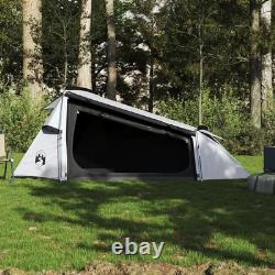 WALPLUS Camping Tent Tunnel 2-Person White Blackout Fabric Waterproof