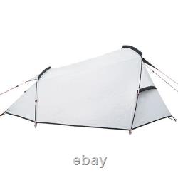 WALPLUS Camping Tent Tunnel 2-Person White Blackout Fabric Waterproof
