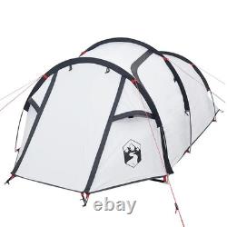 WALPLUS Camping Tent Tunnel 3-Person White Blackout Fabric Waterproof